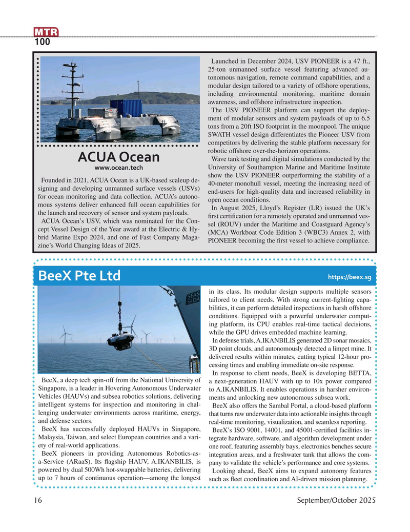 Marine Technology Magazine, page 16,  Sep 2025