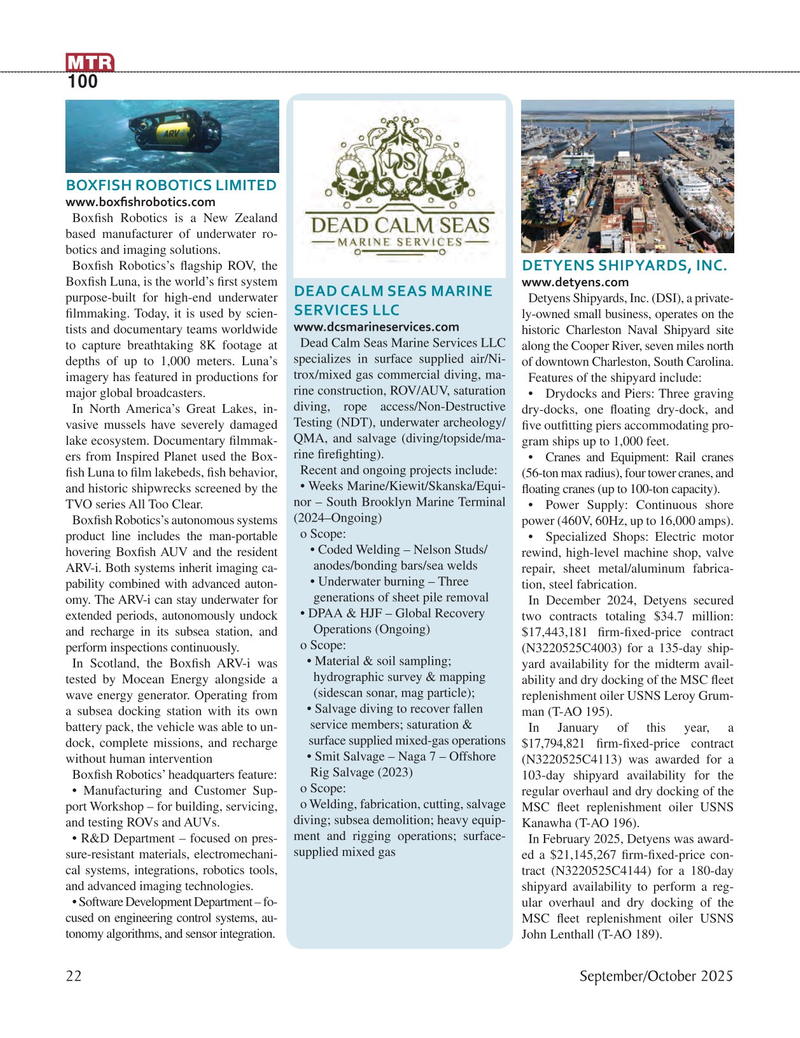 Marine Technology Magazine, page 22,  Sep 2025