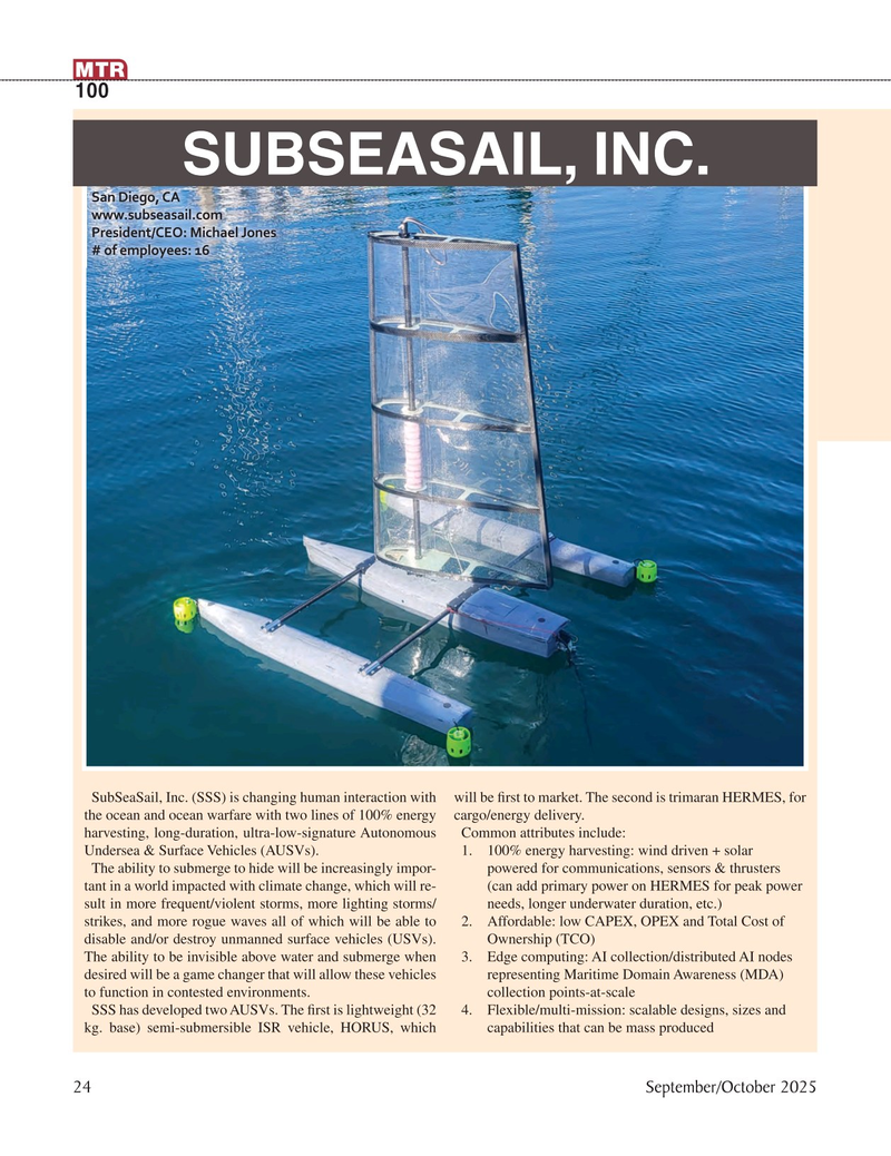 Marine Technology Magazine, page 24,  Sep 2025