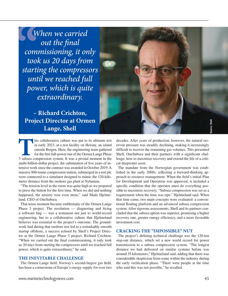 Marine Technology Magazine, page 45,  Sep 2025