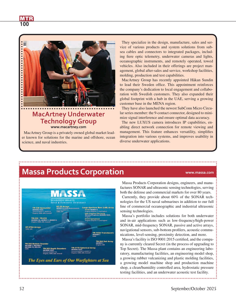 Marine Technology Magazine, page 52,  Sep 2025