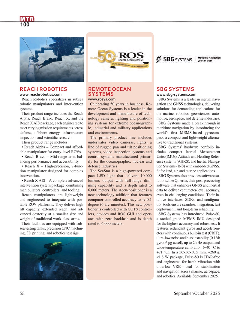 Marine Technology Magazine, page 58,  Sep 2025