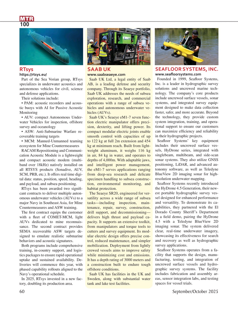 Marine Technology Magazine, page 60,  Sep 2025