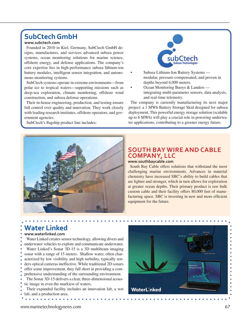 Marine Technology Magazine, page 67,  Sep 2025