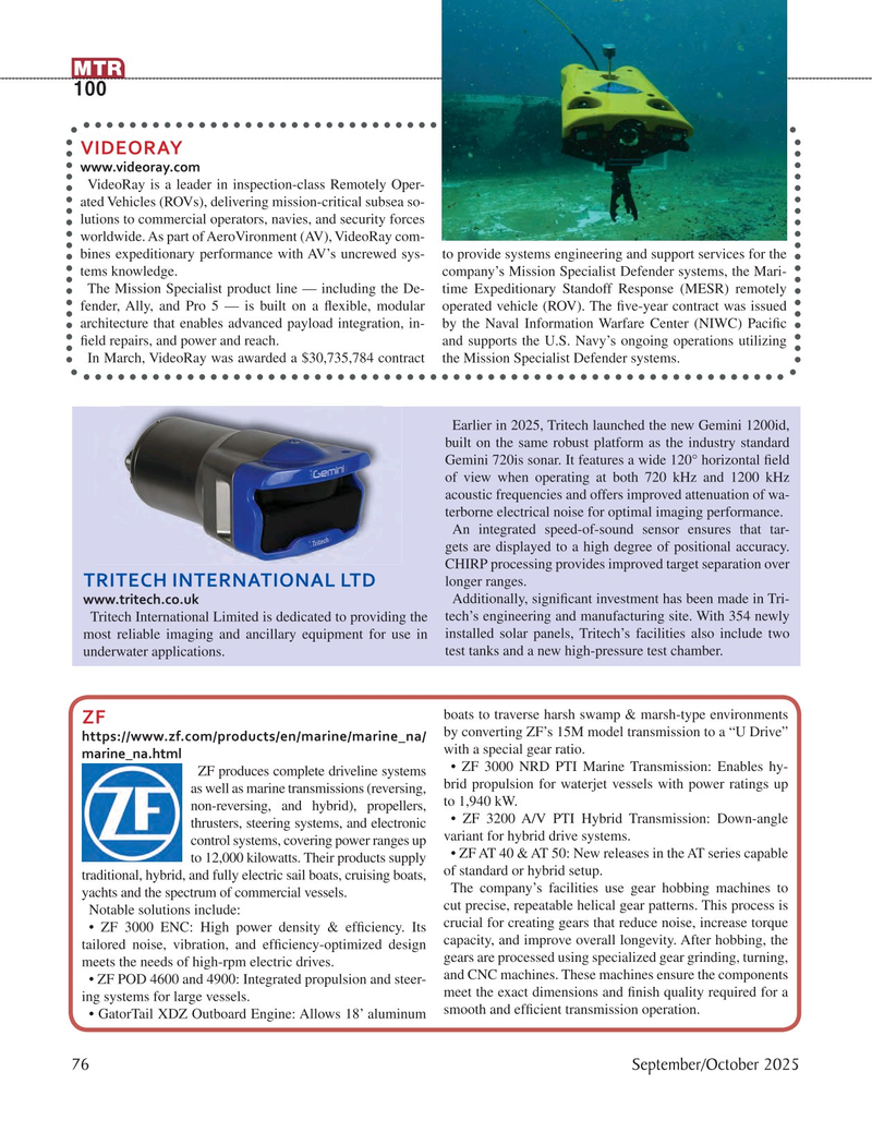 Marine Technology Magazine, page 76,  Sep 2025