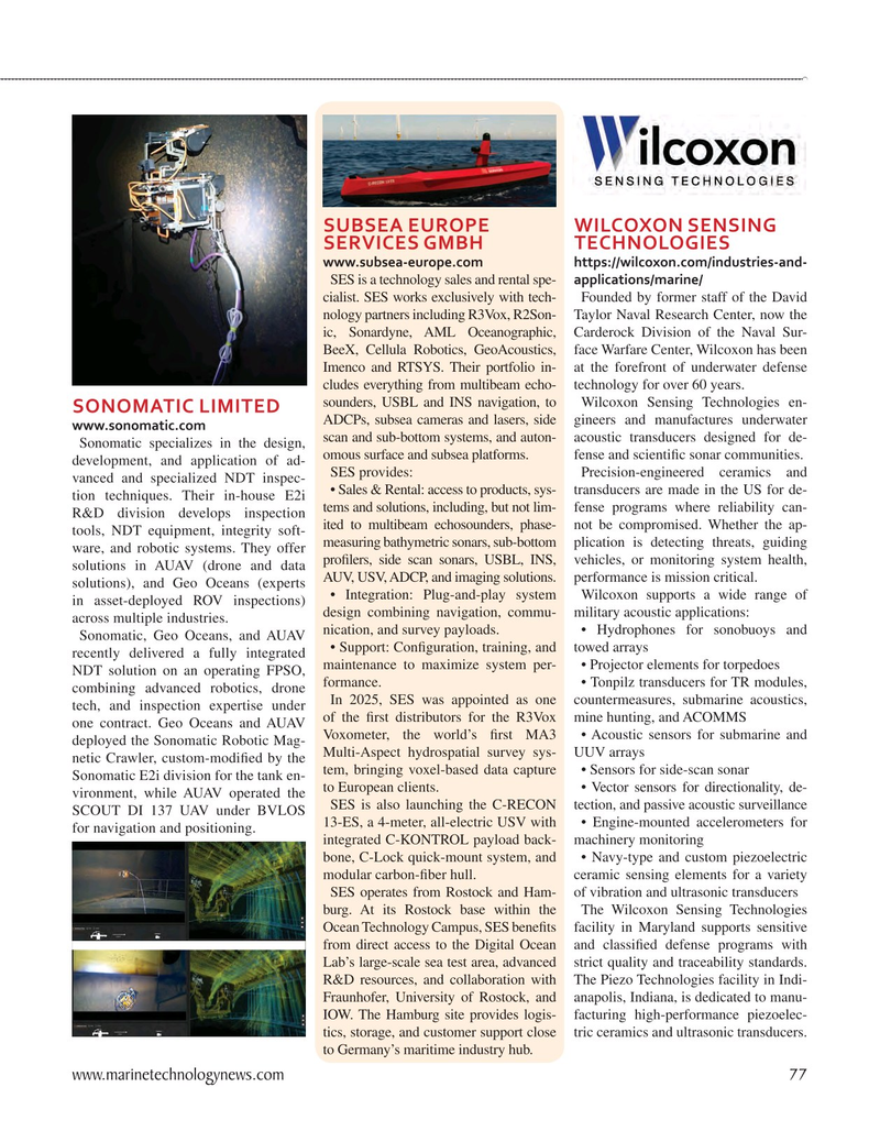 Marine Technology Magazine, page 77,  Sep 2025