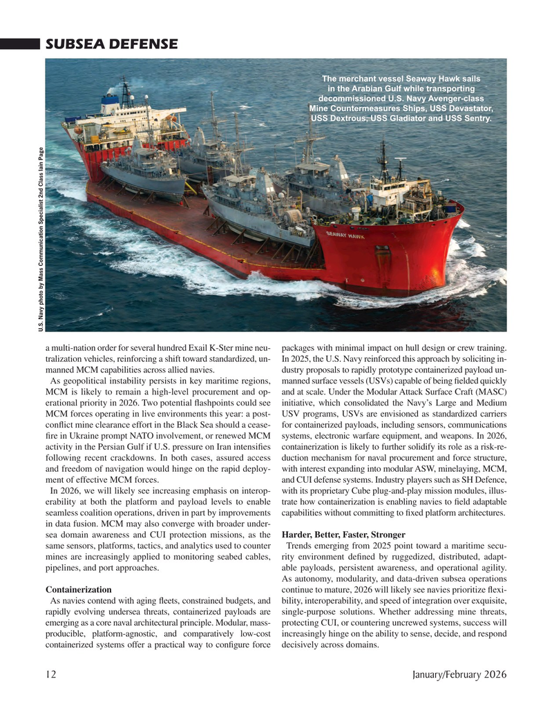 Marine Technology Magazine, page 12,  Jan 2026