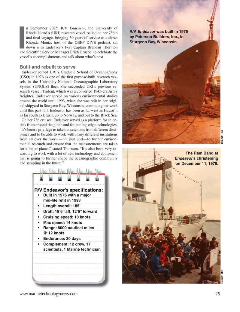 Marine Technology Magazine, page 29,  Jan 2026