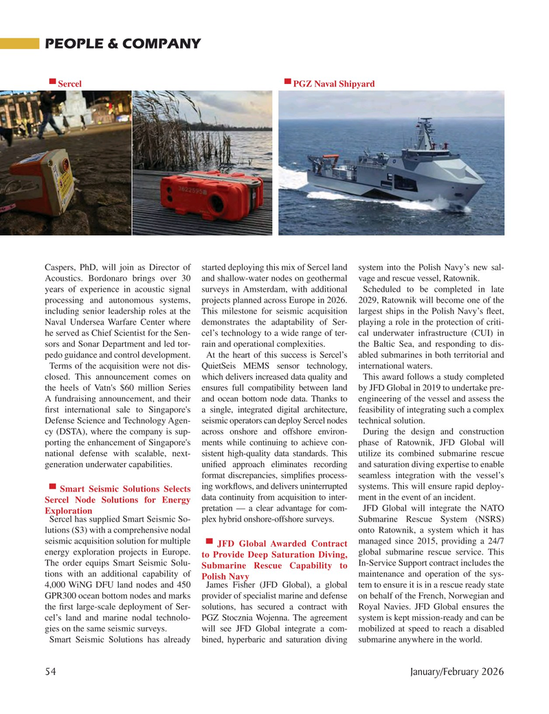 Marine Technology Magazine, page 54, Jan 2026