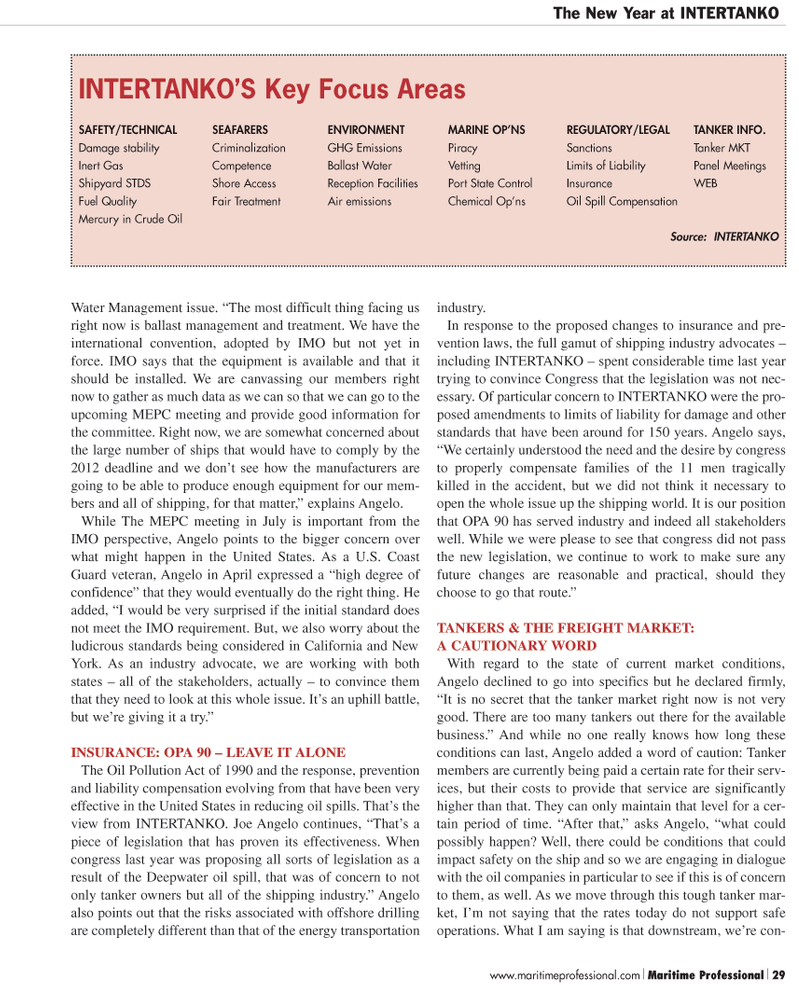 Maritime Logistics Professional Magazine, page 29,  Q2 2011
