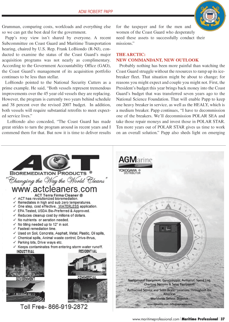 Maritime Logistics Professional Magazine, page 37,  Q2 2011