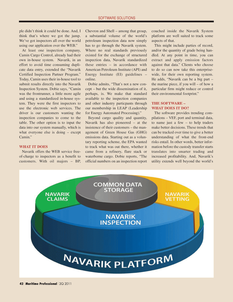 Maritime Logistics Professional Magazine, page 42,  Q2 2011