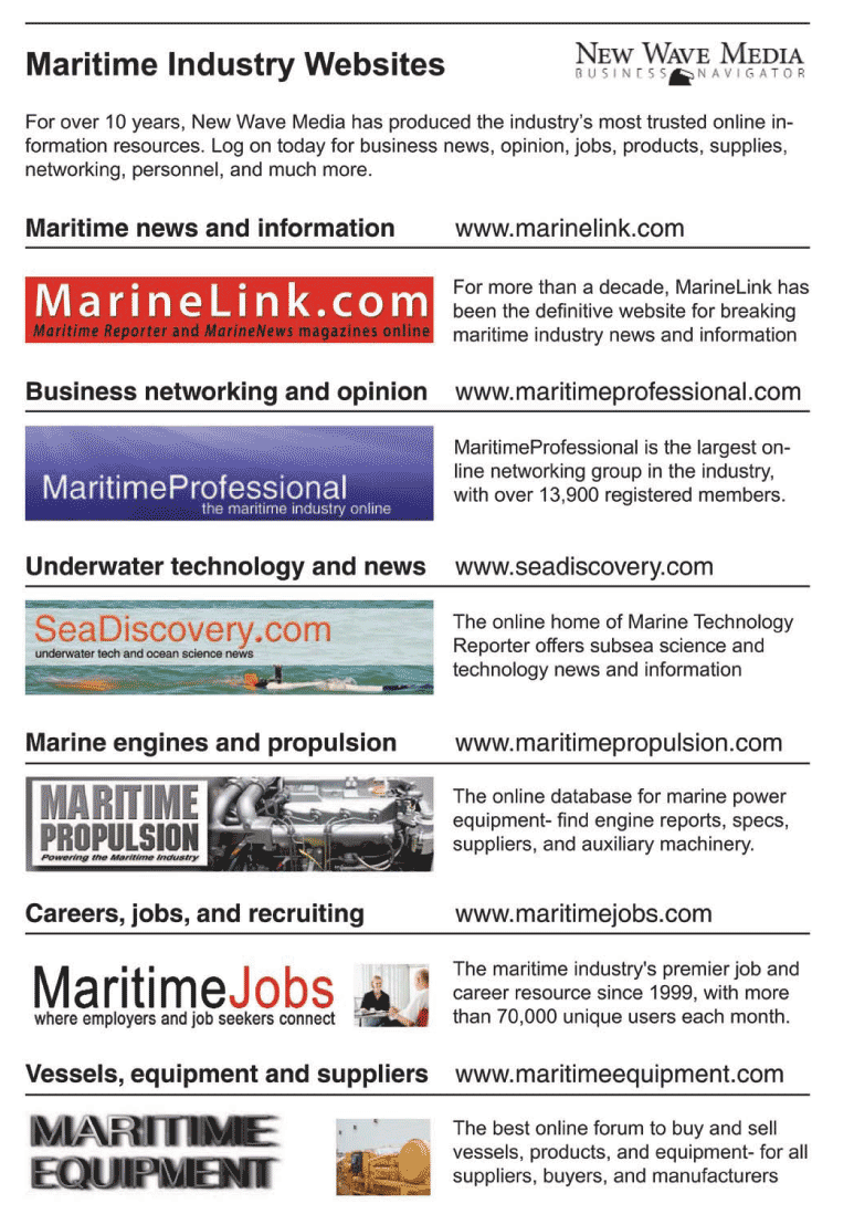 Maritime Logistics Professional Magazine, page 5,  Q2 2011