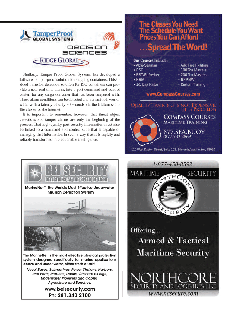 Maritime Logistics Professional Magazine, page 39,  Q3 2011