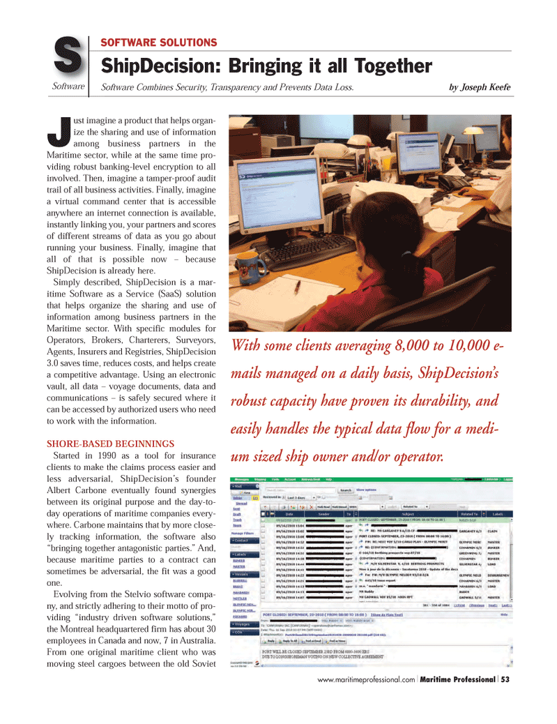Maritime Logistics Professional Magazine, page 53,  Q3 2011
