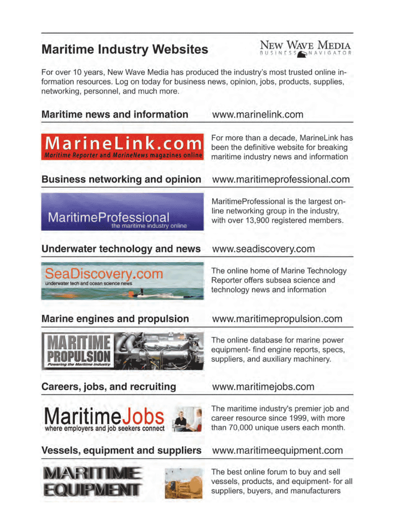 Maritime Logistics Professional Magazine, page 3rd Cover,  Q3 2011