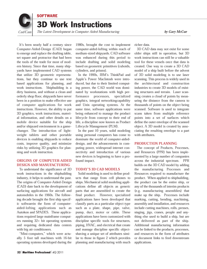 Maritime Logistics Professional Magazine, page 52,  Q4 2011