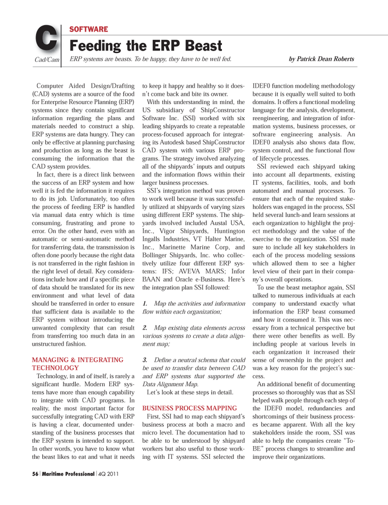Maritime Logistics Professional Magazine, page 56,  Q4 2011
