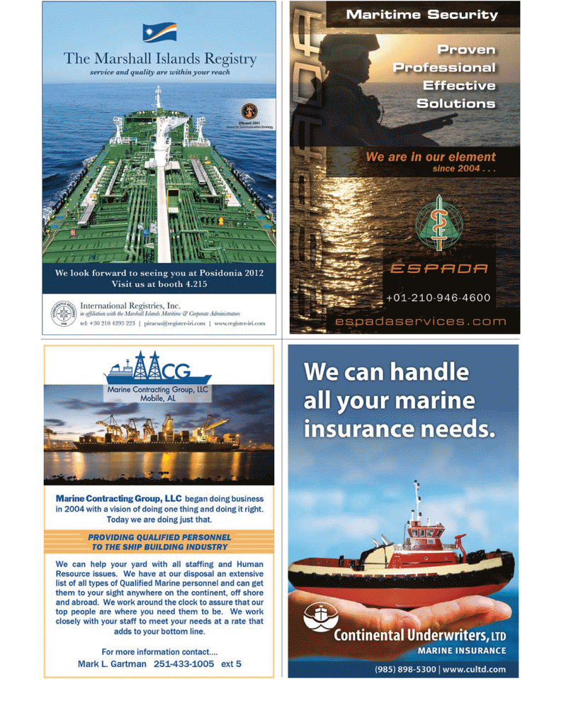 Maritime Logistics Professional Magazine, page 25,  Q2 2012