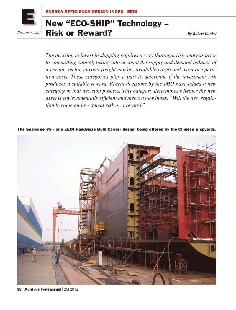 Maritime Logistics Professional Magazine, page 28,  Q2 2012