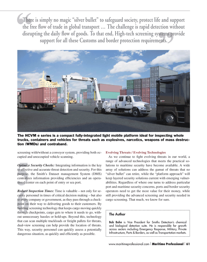 Maritime Logistics Professional Magazine, page 61,  Q2 2012