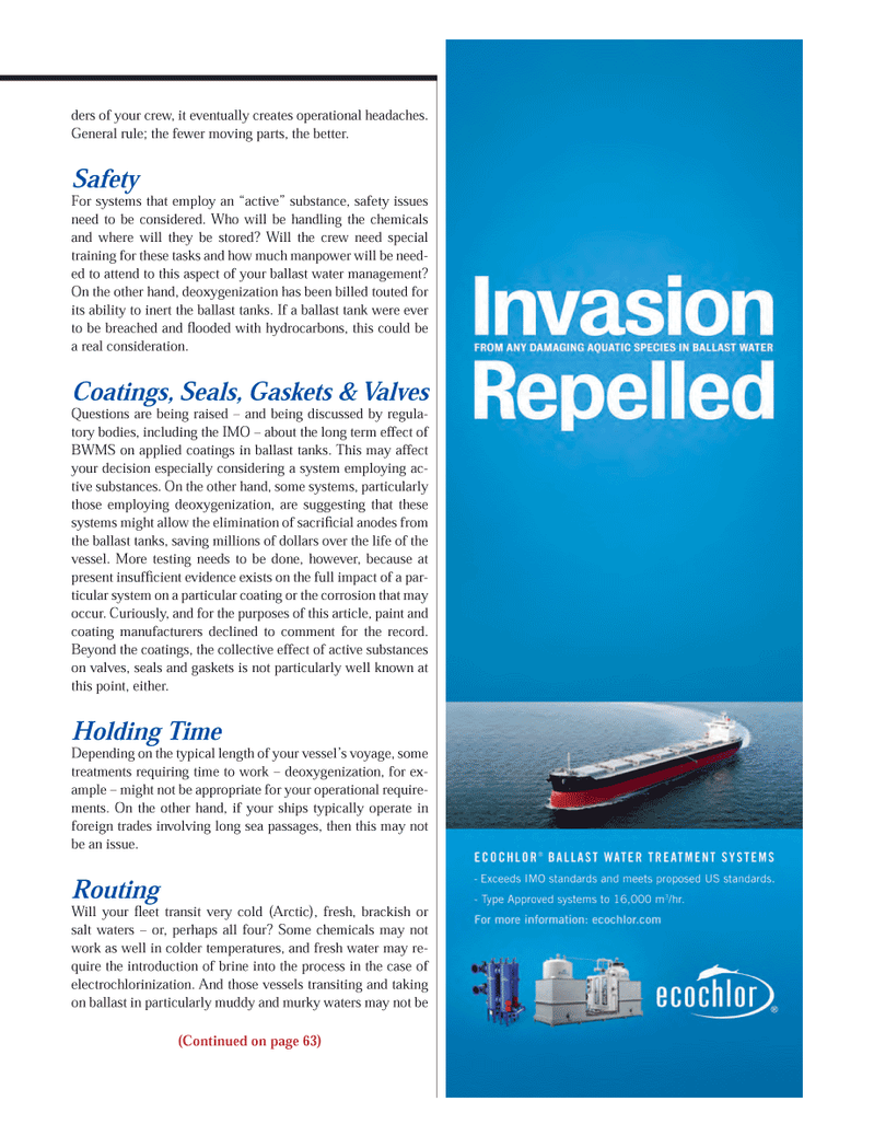 Maritime Logistics Professional Magazine, page 37,  Q3 2012