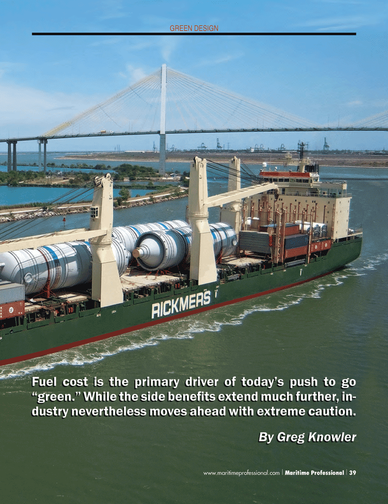 Maritime Logistics Professional Magazine, page 39,  Q3 2012