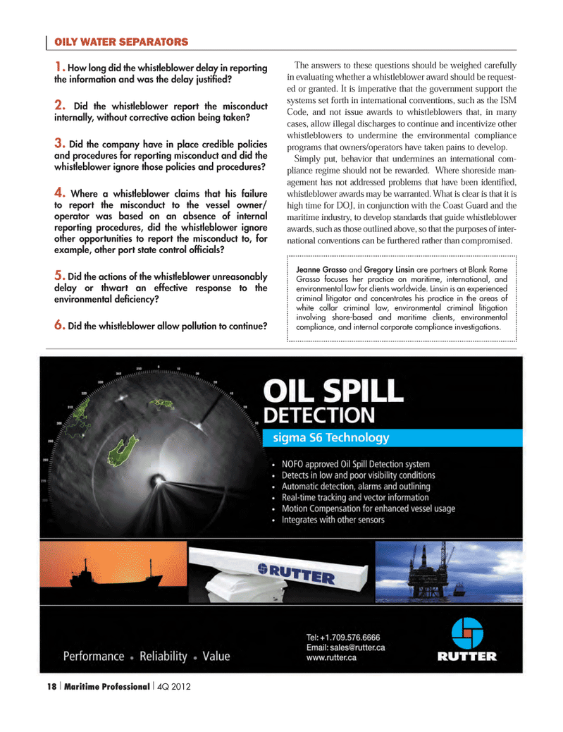 Maritime Logistics Professional Magazine, page 18,  Q4 2012
