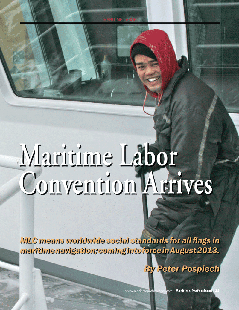 Maritime Logistics Professional Magazine, page 35,  Q4 2012