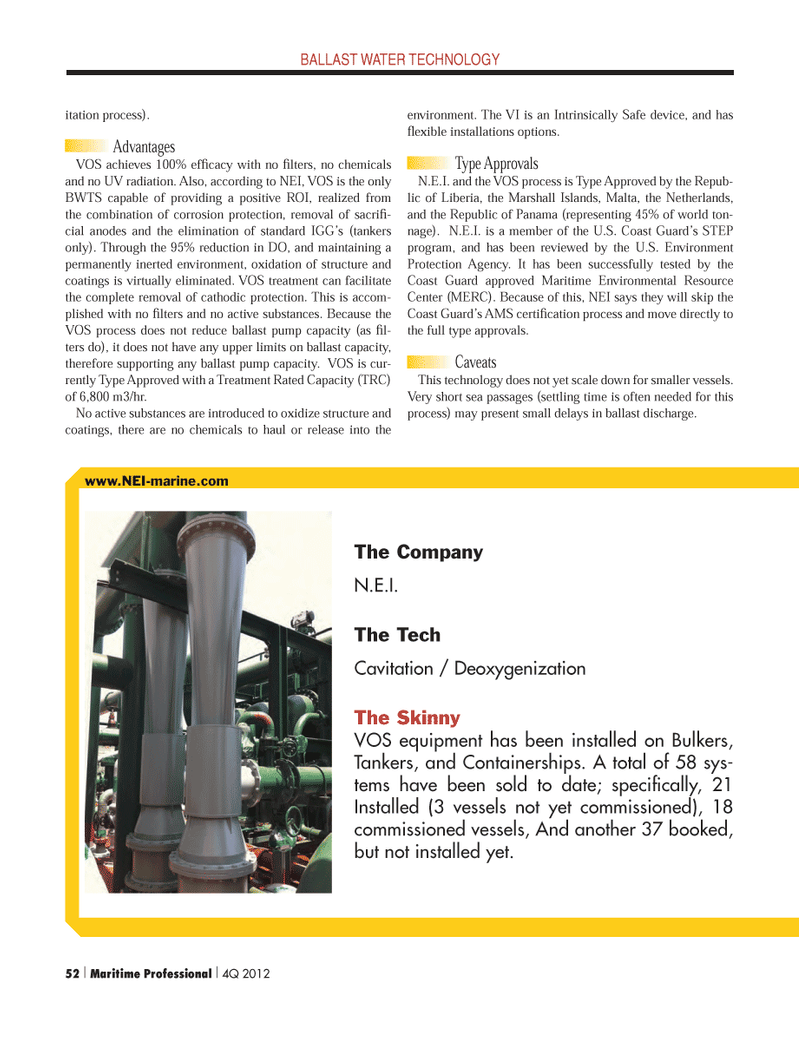 Maritime Logistics Professional Magazine, page 52,  Q4 2012