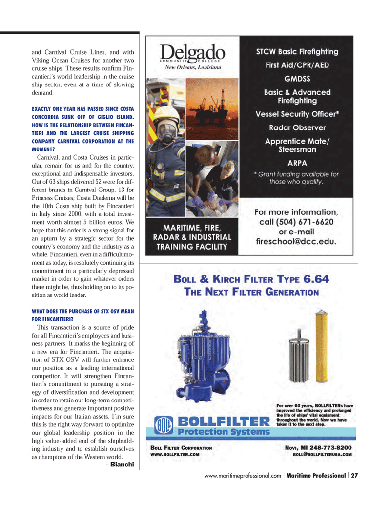 Maritime Logistics Professional Magazine, page 27,  Q1 2013