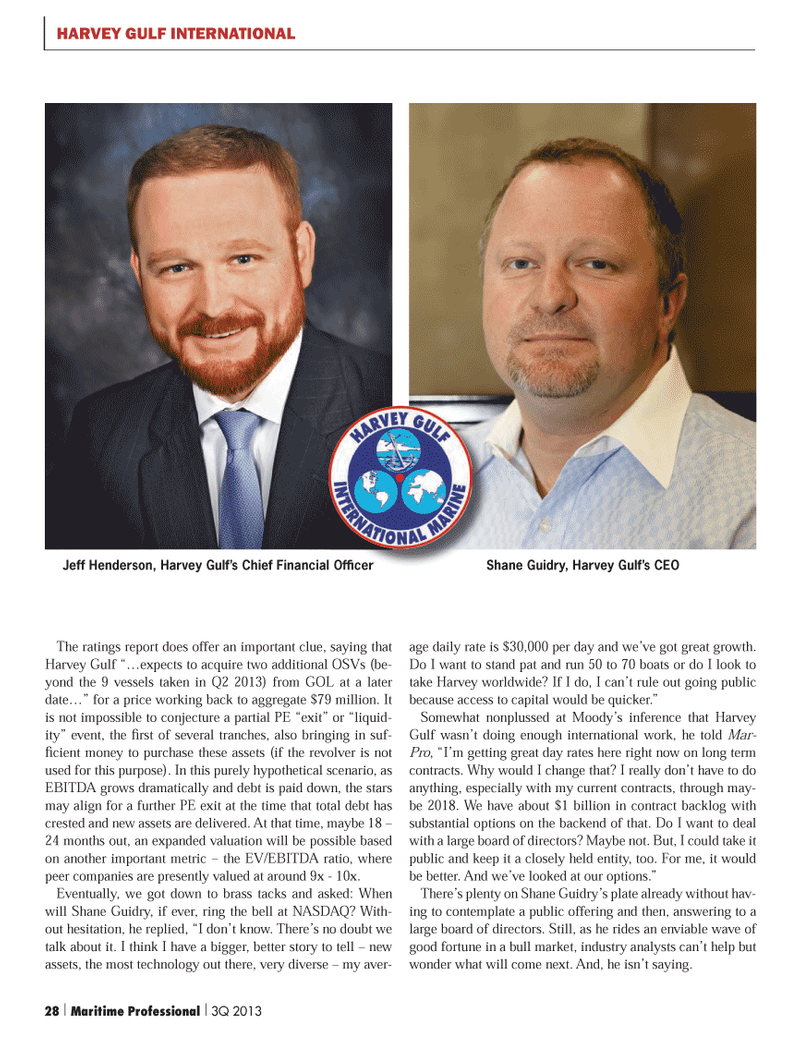 Maritime Logistics Professional Magazine, page 28,  Q3 2013