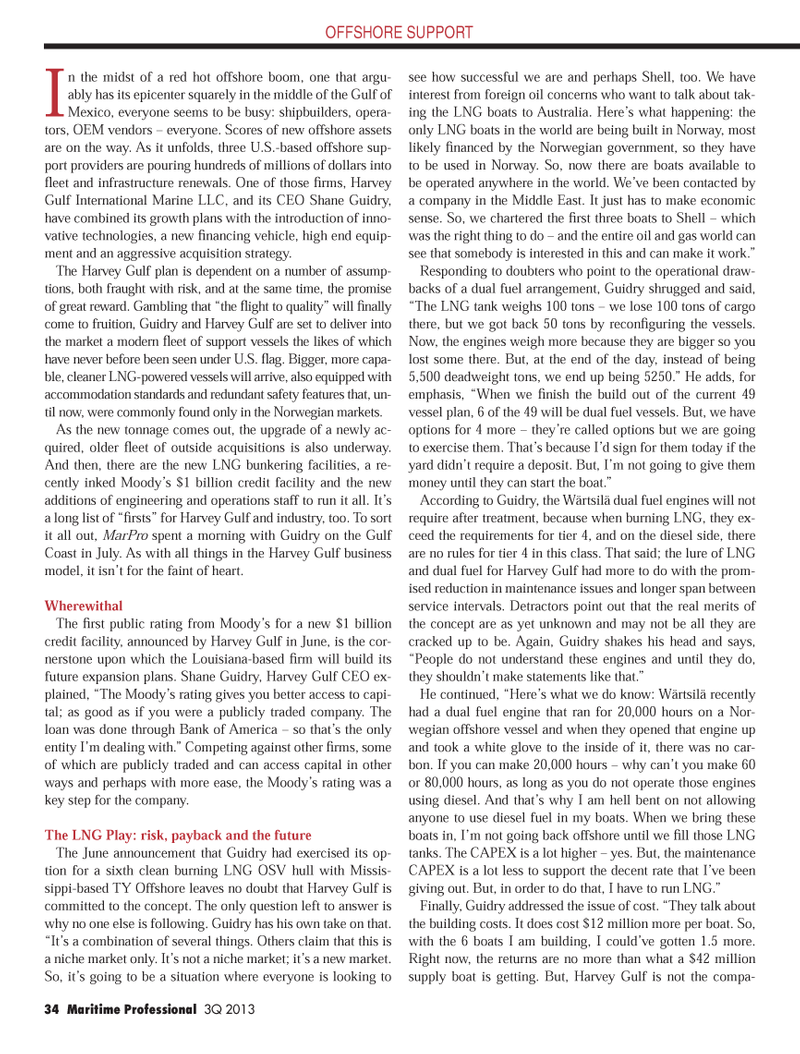 Maritime Logistics Professional Magazine, page 34,  Q3 2013