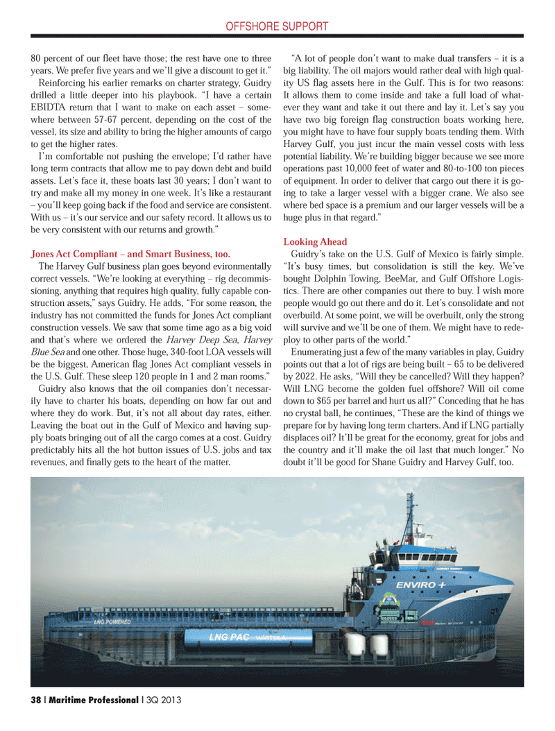 Maritime Logistics Professional Magazine, page 38,  Q3 2013