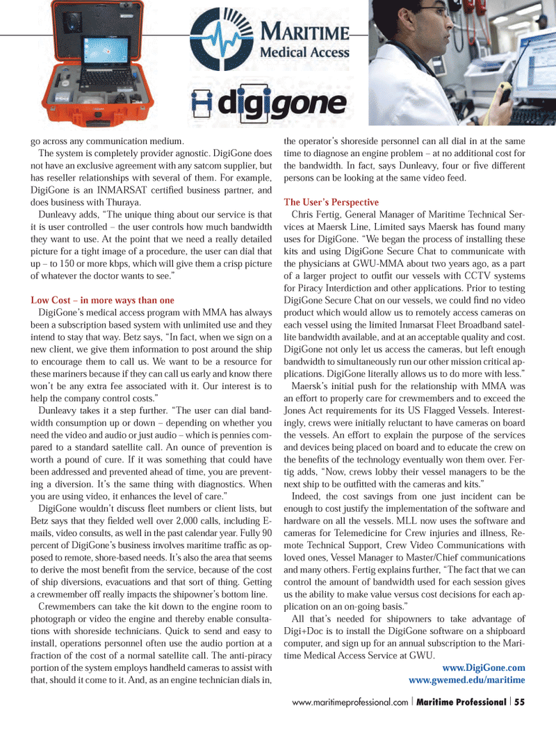 Maritime Logistics Professional Magazine, page 55,  Q3 2013
