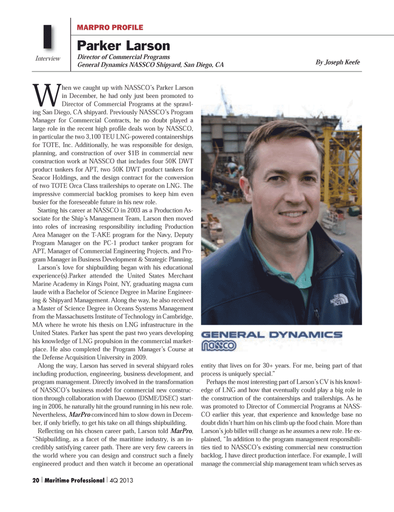 Maritime Logistics Professional Magazine, page 20,  Q4 2013