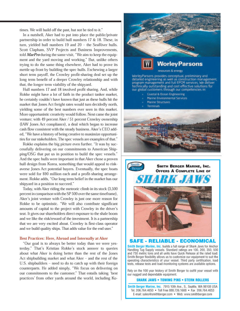 Maritime Logistics Professional Magazine, page 37,  Q4 2013