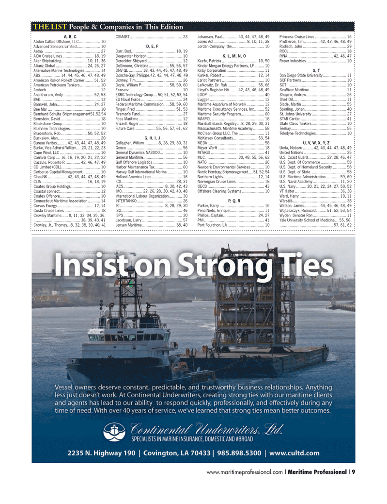 Maritime Logistics Professional Magazine, page 9,  Q1 2014