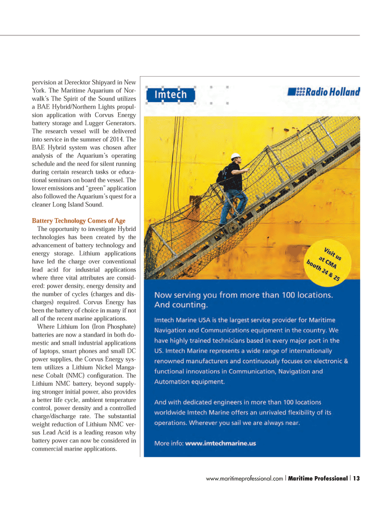 Maritime Logistics Professional Magazine, page 13,  Q1 2014