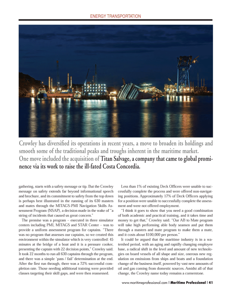 Maritime Logistics Professional Magazine, page 41,  Q1 2014