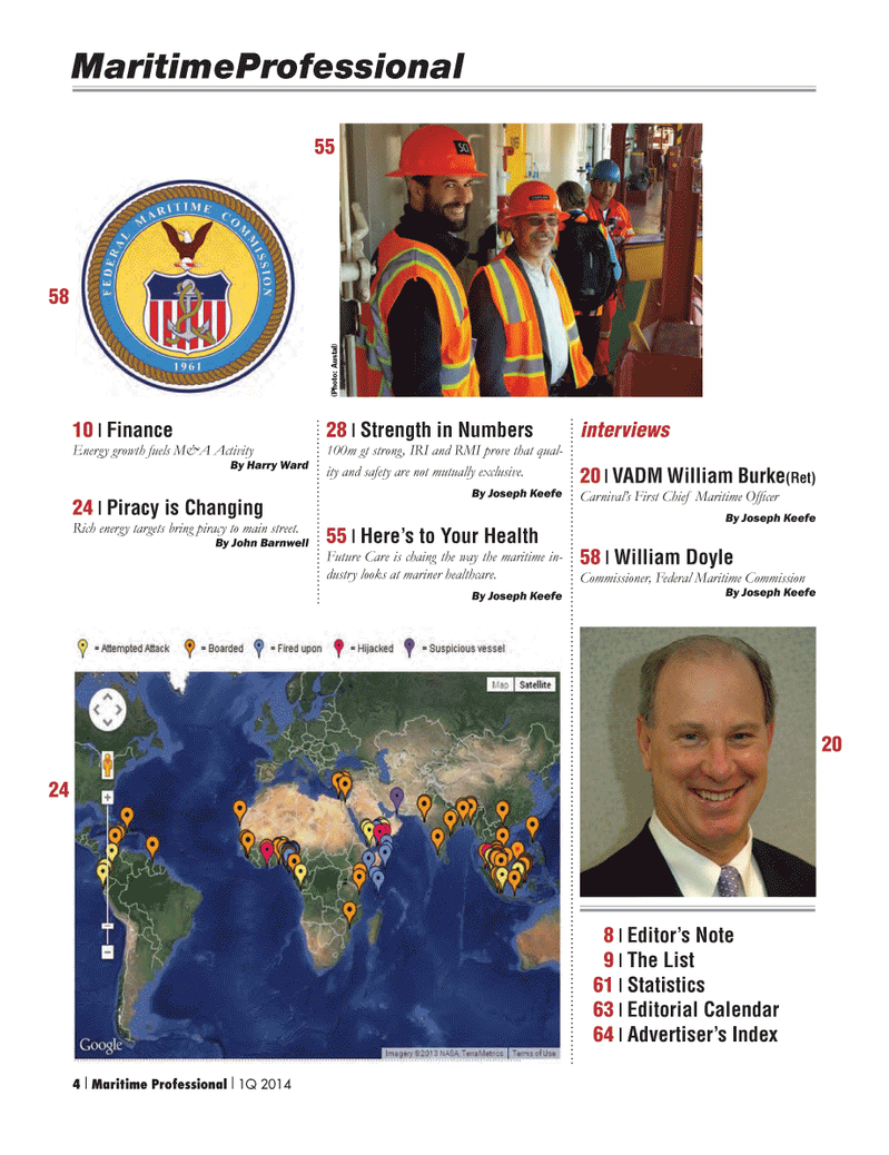 Maritime Logistics Professional Magazine, page 4,  Q1 2014