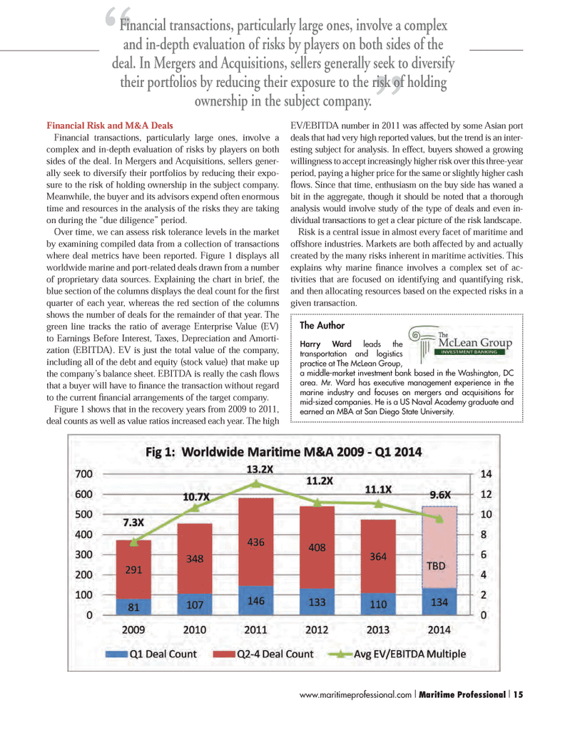 Maritime Logistics Professional Magazine, page 15,  Q2 2014