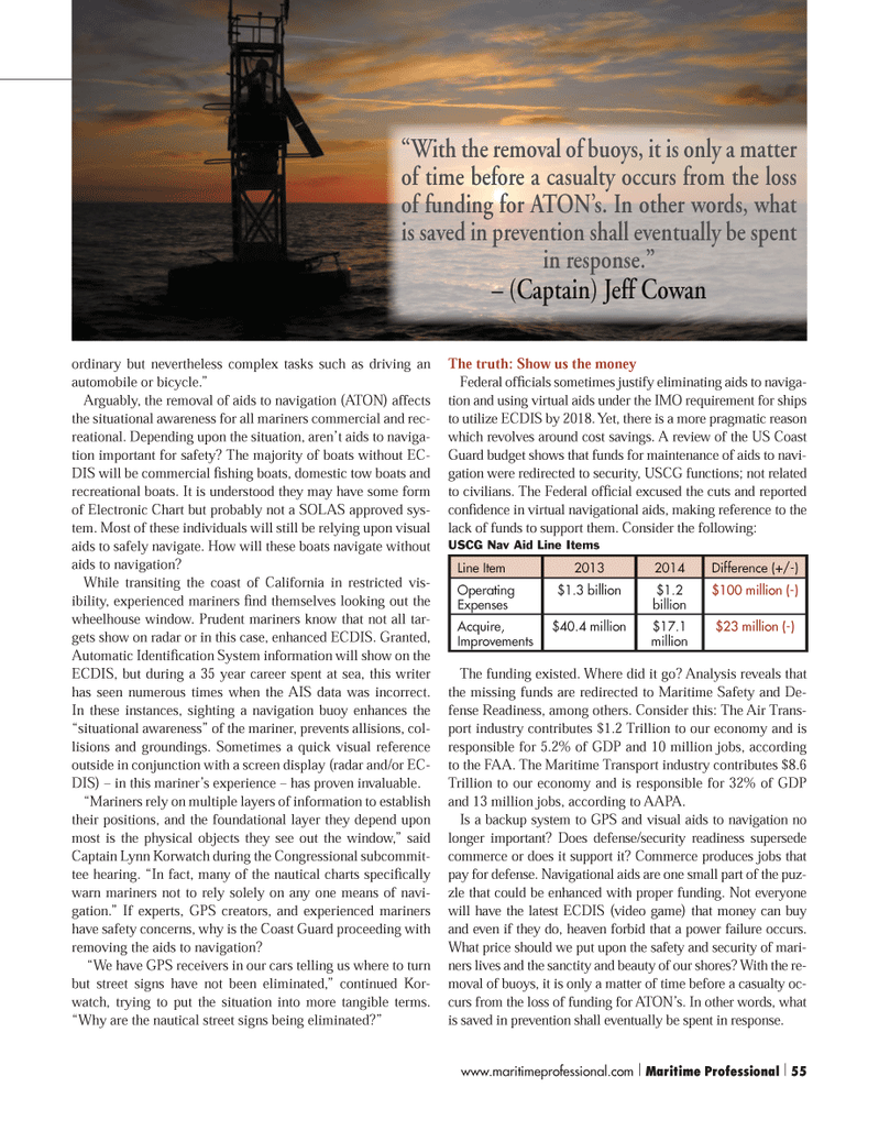 Maritime Logistics Professional Magazine, page 55,  Q2 2014