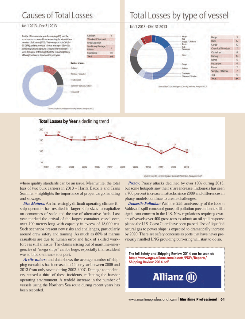 Maritime Logistics Professional Magazine, page 61,  Q2 2014