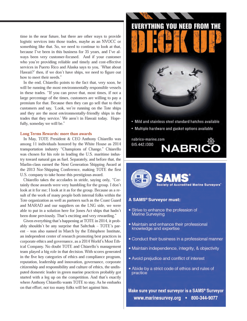 Maritime Logistics Professional Magazine, page 35,  Q3 2014
