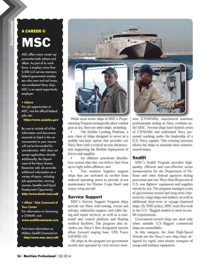 Maritime Logistics Professional Magazine, page 56,  Q3 2014
