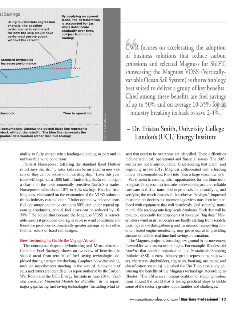 Maritime Logistics Professional Magazine, page 13,  Q4 2014