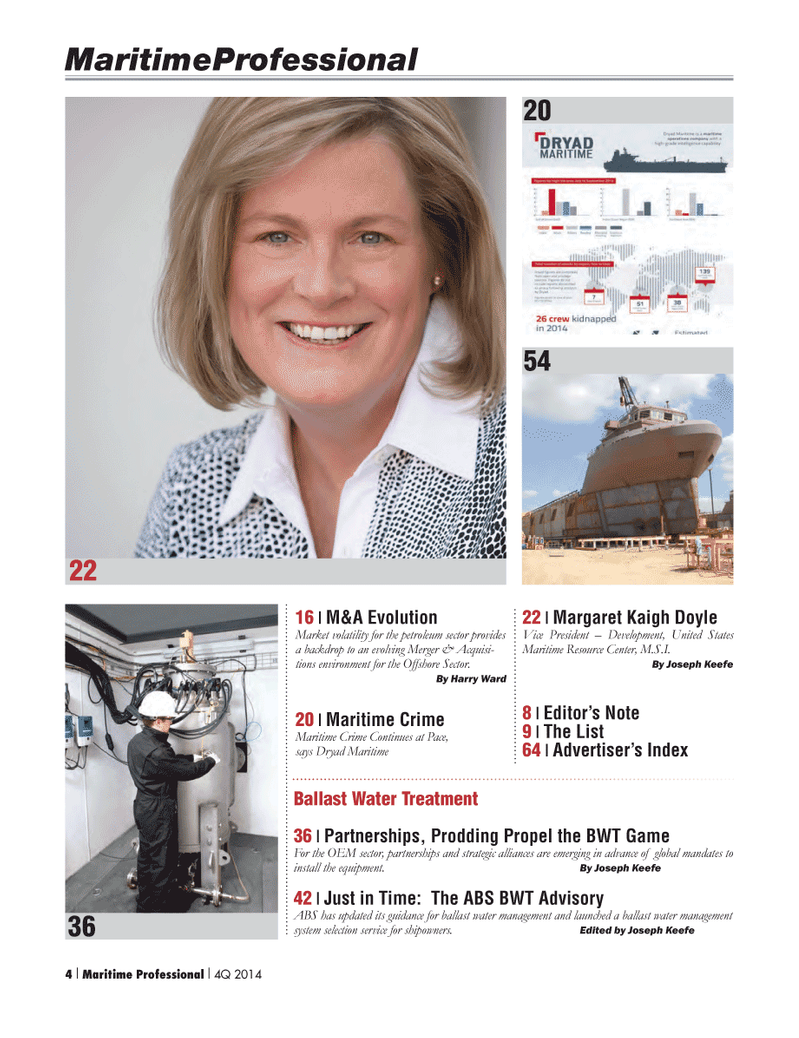 Maritime Logistics Professional Magazine, page 4,  Q4 2014