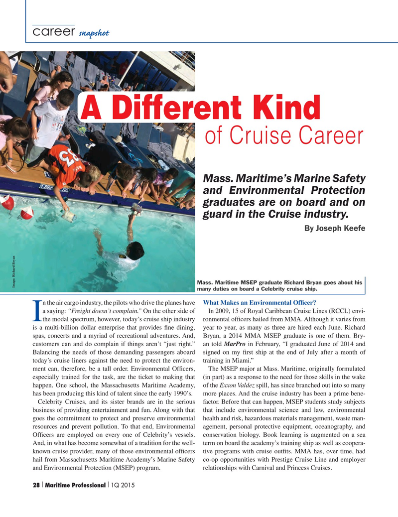 Maritime Logistics Professional Magazine, page 28,  Q1 2015