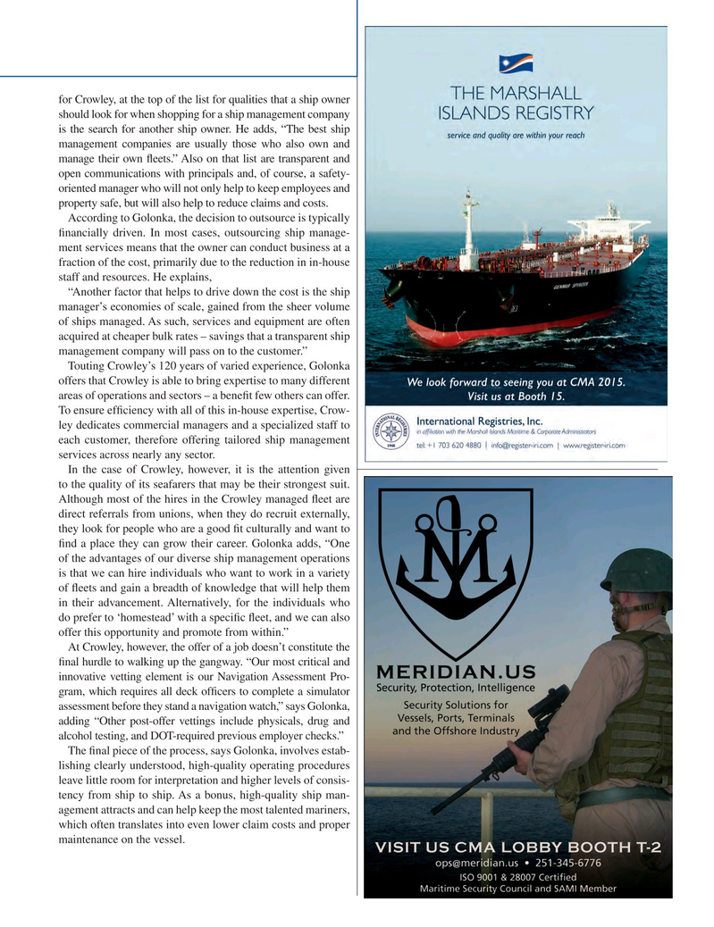 Maritime Logistics Professional Magazine, page 33,  Q1 2015